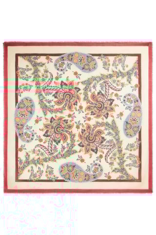 Foulard en laine, cachemire et soie - Ecru