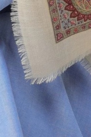 Foulard en cachemire - Ecru et bordeaux