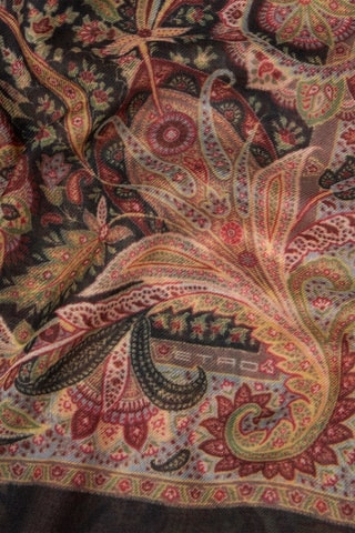 Foulard en cachemire - Noir et rose