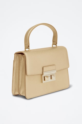 Sac à main en cuir de veau Mini Bella - Doré