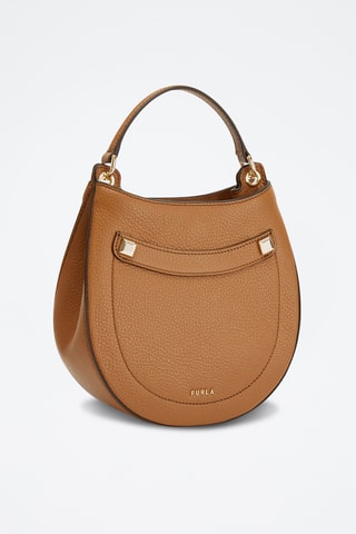 Sac à main en cuir de veau Mini Afrodite - Camel