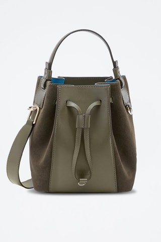Sac seau en cuir Miastella Mini - Kaki