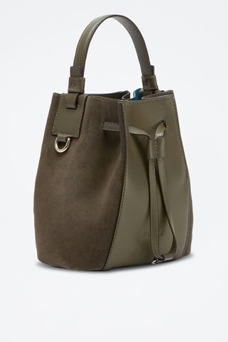 Sac seau en cuir Miastella Mini - Kaki