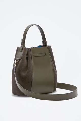 Sac seau en cuir Miastella Mini - Kaki