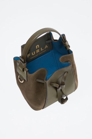 Sac seau en cuir Miastella Mini - Kaki