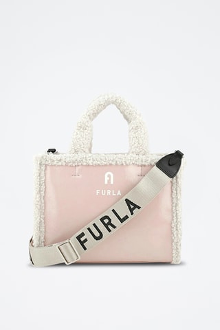 Sac à main en cuir vernis Opportunity - Blanc et rose