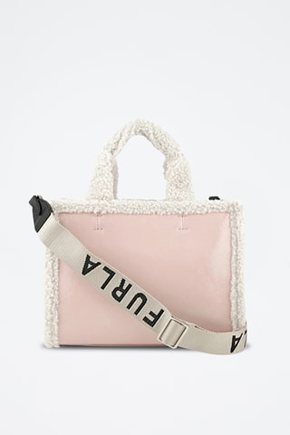 Sac à main en cuir vernis Opportunity - Blanc et rose