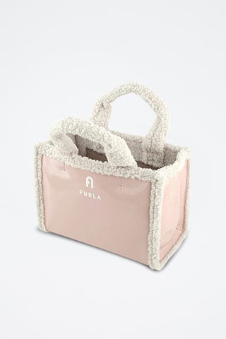 Sac à main en cuir vernis Opportunity - Blanc et rose