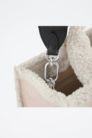 Sac à main en cuir vernis Opportunity - Blanc et rose