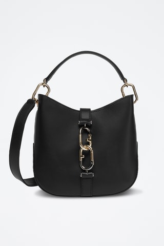 Sac à main en cuir de veau Sirena Mini - Noir