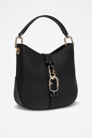 Sac à main en cuir de veau Sirena Mini - Noir