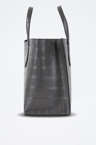 Sac à main en cuir de veau Era - Gris foncé
