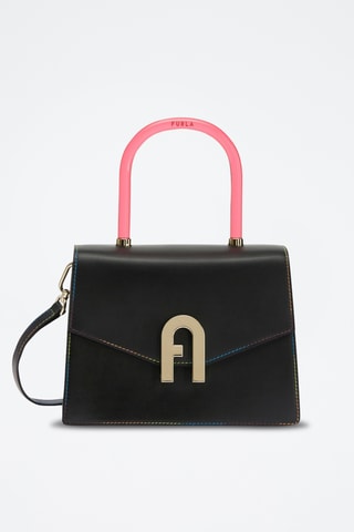 Sac à main en cuir de veau S Elettra - Noir