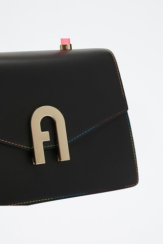 Sac à main en cuir de veau S Elettra - Noir