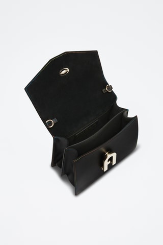 Sac à main en cuir de veau S Elettra - Noir