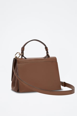 Sac à main en cuir de veau Emma Mini - Marron