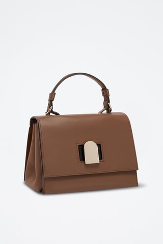 Sac à main en cuir de veau Emma Mini - Marron