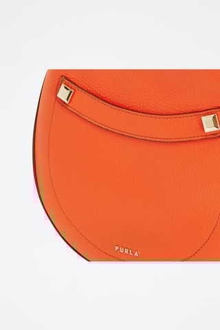 Sac à main en cuir de veau Afrodite Mini - Orange et marron