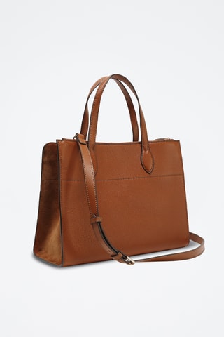 Sac à main en cuir de veau Afrodite M - Marron