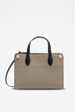 Sac à main en cuir de veau Afrodite S - Gris