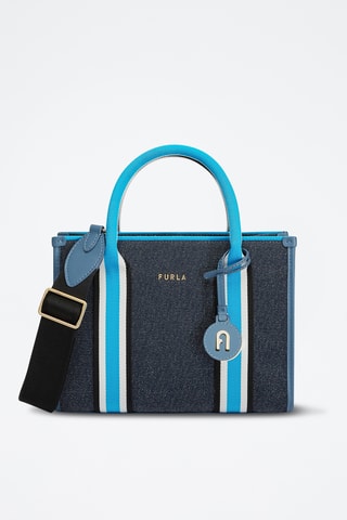 Sac à main en jean Afrodite Mini - Bleu marine