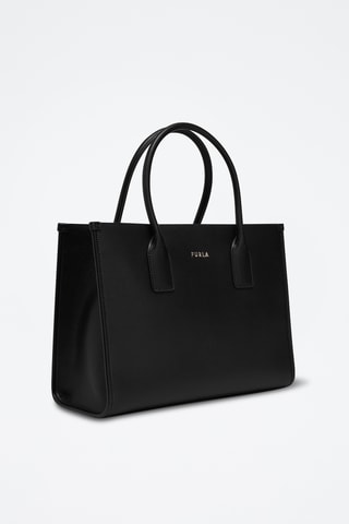 Sac à main en cuir de veau Afrodite L - Noir