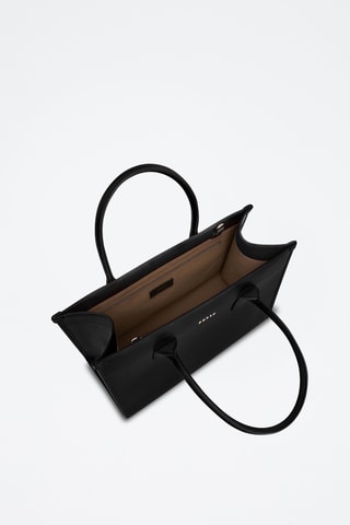 Sac à main en cuir de veau Afrodite L - Noir