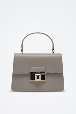 Sac à main en cuir de veau Venere Mini - Gris clair