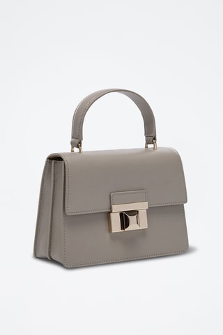 Sac à main en cuir de veau Venere Mini - Gris clair