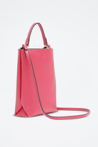 Sac à main en cuir de veau Eos S Vertical - Rose