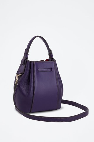 Sac seau en cuir de veau Miastella - Violet