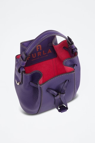 Sac seau en cuir de veau Miastella - Violet
