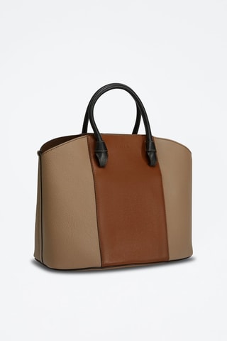 Sac à main en cuir de veau Miastella L - Beige