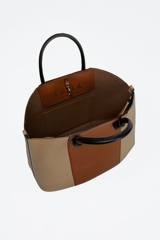 Sac à main en cuir de veau Miastella L - Beige
