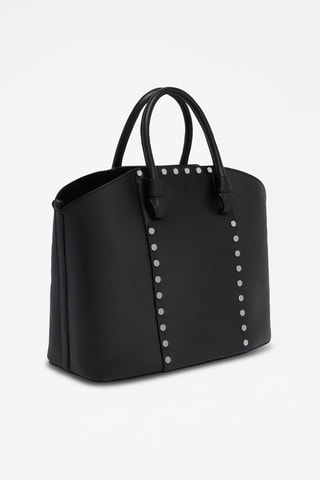 Sac à main en cuir de veau Miastella L - Noir