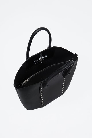 Sac à main en cuir de veau Miastella L - Noir