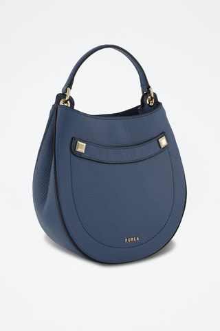 Sac à main en cuir de veau Afrodite - Bleu marine