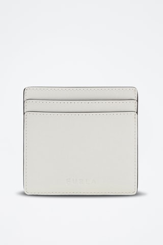 Porte-cartes en cuir de veau Games S - Blanc