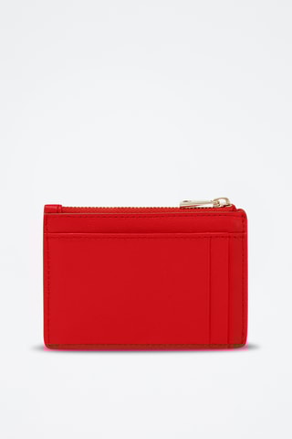 Porte-cartes en cuir de veau My Joy S - Rouge