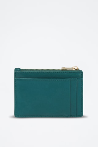 Porte-cartes en cuir de veau My Joy S - Vert émeraude