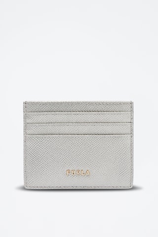 Porte-cartes en cuir Classic - Argenté