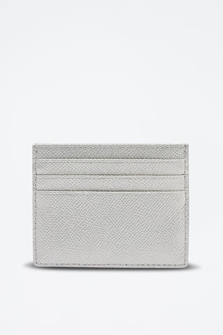 Porte-cartes en cuir Classic - Argenté