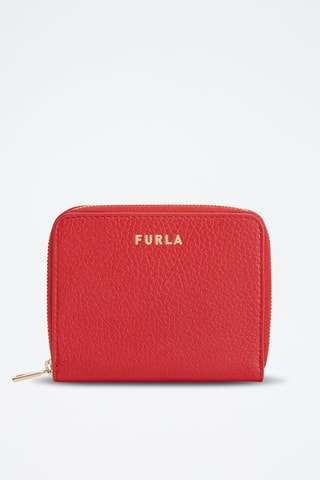Porte-cartes en cuir de veau S Next - Rouge
