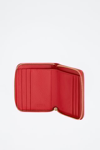 Porte-cartes en cuir de veau S Next - Rouge