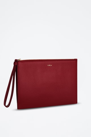 Trousse en cuir de veau Mini Babylon - Bordeaux
