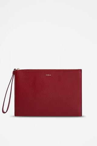 Trousse en cuir de veau Mini Babylon - Bordeaux