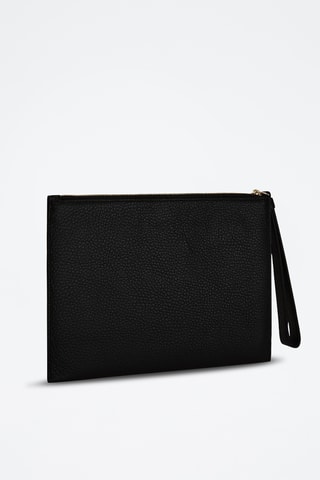 Trousse en cuir de veau Mini Babylon - Noir