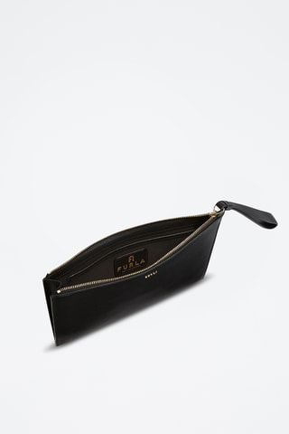 Trousse en cuir de veau Mini Babylon - Noir