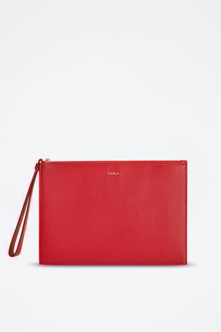 Trousse en cuir de veau Mini Babylon - Rouge