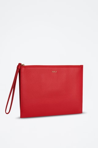 Trousse en cuir de veau Mini Babylon - Rouge